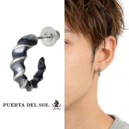 ピアス メンズ 片耳 おしゃれ ブランド PUERTA DEL SOL プエルタデルソル シルバー スタッド 彼氏 誕生日 記念日 プレゼント ギフト
