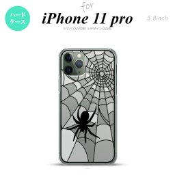 iPhone11pro 背面ケース カバー ステンドグラス風 蜘蛛の巣 ホワイト ステンドグラス風 nk-i11p-sg50