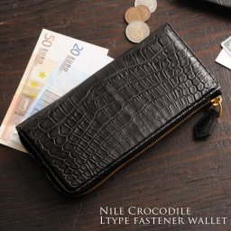 クロコダイル L字型ファスナー メンズ 長財布 本革 バイカラー マット加工 パイソン革使用 ブラック パイソン L字ファスナータ バイカラー プレゼント ギフト 普段使い 父 ギフト 金運 (06001042-mens-1r) クリスマス バレンタイン 父の日 春財布 アクスタポーチ 推し活ケース 定年退職 バレンタイン 成人祝い