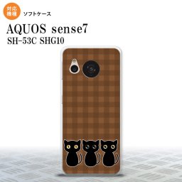 sense7 sense7 スマホケース 背面ケースソフトケース 猫 イラスト 茶 2022年 11月発売 nk-sens7-tp1139