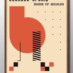 バウハウス BAUHAUS A3 サイズ ポスター アート おしゃれ 絵画 インテリア 北欧 イラスト マット紙 艶消し アートパネル 額 フレーム デザイン 壁掛け ギフト 新築祝い ディスプレイ 引越し祝い　新生活　空間デザイン 