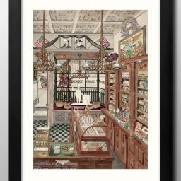 パーキンス ハーンリー 1901年の葉巻屋 A3 サイズ ポスター アート おしゃれ 絵画 インテリア 北欧 イラスト マット紙 艶消し アートパネル 額 フレーム デザイン 壁掛け ギフト 新築祝い ディスプレイ 引越し祝い　新生活　空間デザイン 