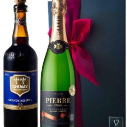 夏ギフト お中元 ビール ワイン ギフト ビール ワイン 2本セット ギフト【ベルギービール シメイブルー 750ml】【ノンアルコール ピエール ゼロ ブラン ド ブラン 750ml】