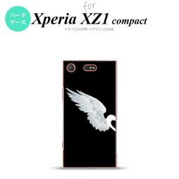 【SO02K】【スマホケース/スマホカバー】【エクスペリア XZ1】SO02K スマホケース Xperia XZ1 Compact SO-02K カバー エクスペリア XZ1 翼(ペア) 黒(左) nk-so02k-477【メール便送料無料】
