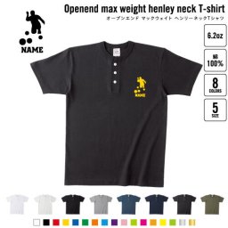 ローンボウルズ   名入れヘンリーネックTシャツ ヘンリーネック 名入れTシャツ 首元ネコ目ボタン ボタンTシャツ 首元アクセント メンズ レディース    ボウル ボウリング マイナー スポーツ