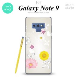 Galaxy Note 9 ギャラクシー ノート9 SC-01L SCV40 スマホケース カバー ハードケース 花柄・ミックス（B） 白 nk-note9-274[スマホ,スマホケース,スマホカバー,ケース,カバー,ジャケット]