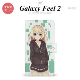 Galaxy Feel 2 手帳型 スマホ ケース カバー ギャラクシー キャラA 緑【ギャラクシー フィール 2,Galaxy,Feel,2,docomo,ドコモ,メール便 送料無料】