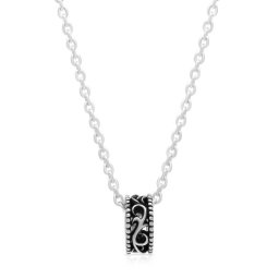 アラベスク 唐草模様 シルバー メンズネックレス メンズアクセサリー メンズ ネックレス・ペンダント リングトップ 記念日 プレゼント ギフト FSP893B チェーンセット シンプル フリースタイル 【FREE STYLE】