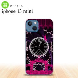 iPhone13mini iPhone13 mini ケース ハードケース 時計 妖精 黒 赤  nk-i13m-1251