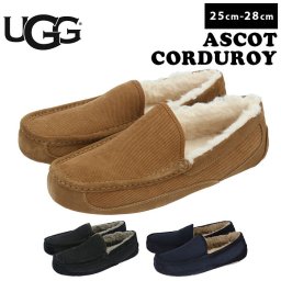 ugg モカシン メンズ 通販 アグ 内ボア スリッポン 約 25cm 約 26cm 約 27cm 約 28cm ブラック 黒 メンズシューズ 紳士靴 カジュアル コーデュロイ プレゼントギフト  冬 靴 あったか おしゃれ 1112437 アスコットコーデュロイ