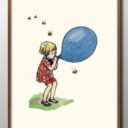 クラシックプー クリストファーロビン ビンテージ A3 サイズ ポスター アート おしゃれ 絵画 インテリア 北欧 イラスト マット紙 艶消し アートパネル 額 フレーム デザイン 壁掛け ギフト 新築祝い ディスプレイ 引越し祝い　新生活　空間デザイン 