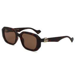 グッチ GUCCI サングラス グローバルフィット GG1535S-002 スクエア型 レクタングル型 レディース ハバナ+ブラウン