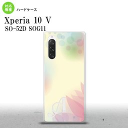Xperia10V Xperia10V スマホケース 背面ケース ハードケース ぼかし 花柄 黄 +アルファベット 2023年 7月発売 nk-xp105-1592i