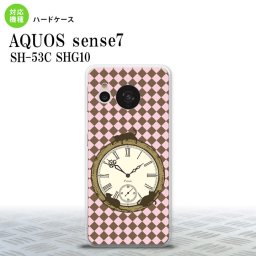 sense7 sense7 スマホケース 背面ケース ハードケース 時計 チェック ピンク 2022年 11月発売 nk-sens7-1221
