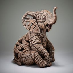 Edge Elephant Calf 幅22.8x奥行16x25.4(cm) 子象ぞう | エッジ 彫刻 置物 オブジェ フィギュア 動物 大きい リアル アート マット･バックリー 正規輸入品