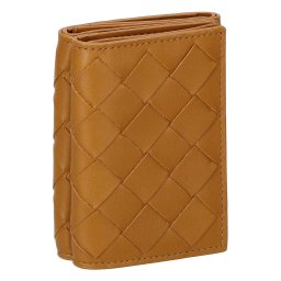 ボッテガヴェネタ BOTTEGA VENETA 財布 三つ折り財布 折りたたみ財布 小銭入れ付き イントレチャート 609285 VCRA1 2596 レディース キャメルブラウン