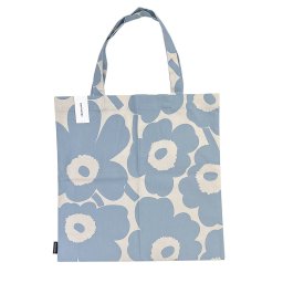 マリメッコ marimekko バッグ トートバッグ エコバッグ ファブリックバッグ Pieni Unikko ウニッコ ライトブルー×オフホワイト 071444 852 北欧雑貨 北欧デザインネコポス 送別会 誕生日 お中元 結婚祝い 結婚式 彼女 娘 妻 女性 ギフト 高級 父の日 母の日 ホワイトデー