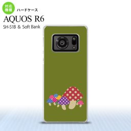 SH-51B AQUOS R6 AQUOS R6 スマホケース ハードケース きのこ 緑 メンズ レディース nk-r6-743