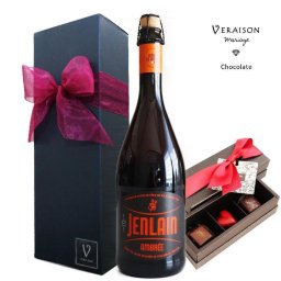 夏ギフト お中元 ビール ギフト チョコレートビール ギフト 【冷蔵便 送料無料】【フランスビール ジャンラン アンバー× ショコラ 3個入】ショコラ ボンボンショコラ リボン包装 「パッション タンザニア メキシック」