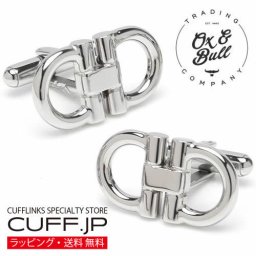 Ox & Bull Trading Co ホースビット 馬 馬具 ステンレス カフス カフスボタン カフリンクス プレゼント ギフト父 彼氏 夫 結婚祝い 誕生日