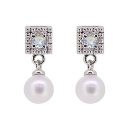 パール ピアス 揺れる 真珠 プラチナ レディース ロイヤルブルームーンストーン 6月誕生石 シンプル 両耳用 母の日 2024
