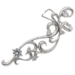 ダイヤモンド・イヤーカフ・ピアス・唐草・ピアス