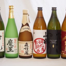 プレミアムな芋焼酎飲み比べ6本セット(森伊蔵720ml 魔王720ml 初心者お断り900ml 村尾900ml 赤霧島900ml だいやめ900ml)