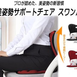 美姿勢サポートチェア スワンル 姿勢矯正 椅子 姿勢サポートチェア 美姿勢座椅子 姿勢改善 オフィス 在宅ワーク 姿勢改善クッション こたつ イス 座椅子 猫背 反り腰 姿勢