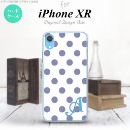iPhoneXR iPhone XR スマホケース ハードケース ドット 水玉 B 白 青 +アルファベット メンズ レディース nk-ipxr-107i