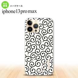iPhone13ProMax iPhone13 Pro Max ケース ハードケース 唐草 白 黒 +アルファベット iPhone13 プロ マックス 6.7インチ おしゃれ かわいい メンズ レディース キッズ デザインたくさん nk-i13pm-1133i