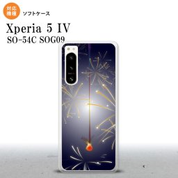 Xperia 5IV Xperia5IV スマホケース 背面ケースソフトケース 花火 線香花火 紺 2022年 10月発売 nk-xp54-tp322