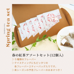 5種の春紅茶アソートセット＋来シーズンの予告おまけ付き計12ティーバック （和桜ルイボス、桜と水蜜白桃の紅茶、さくらんぼう紅茶、さくらんぼうルイボス、ダージリンティー）【送料無料】