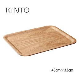 KINTO キントー ノンスリップトレイ ウィロー 43×33cm[木 木製 おしゃれ トレー ノンスリップトレー 滑りにくい 天然木 木目調 お盆 シンプル 北欧 ランチ カフェ おもてなし 来客 四角 長方形 ナチュラル 家族 配膳] 即納