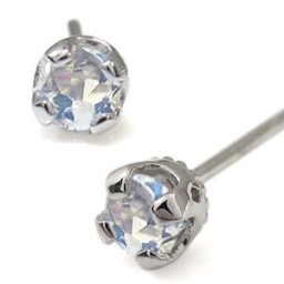 ピアス・ロイヤルブルームーンストーン・一粒・シンプル・ピアス・10金