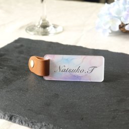 「1個から購入可能」アルコールインク風 席札 エスコートカード アクリル ネームタグ ラゲッジタグ