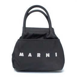 マルニ　キッズ　MARNI KIDS　ハンドバッグ　M01829 M00WS　ブラック　ナイロン　スパンコールロゴ　キッズ　ガールズ　レディース　ミニトートバッグ