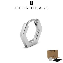 ライオンハート ピアス メンズ ヘキサゴン フープ ピアス メンズ サージカルステンレス316L LH-03EA0355 LION HEART つけっぱなし ステンレス アレルギーフリー メンズピアス 片耳用 1点売り クリスマス 誕生日 プレゼント ギフト 彼氏 ブランド 人気 ランキング