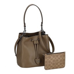 コーチファクトリー アウトレット COACH FACTORY バッグ ハンドバッグ トートバッグ 手提げ ショルダーバッグ 斜め掛けバッグ CBH06 QBCBD ローアン バケットバッグ レディース ブラウン