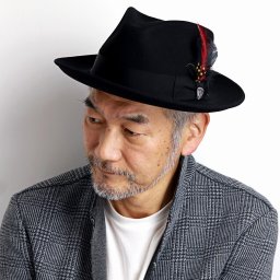 帽子 ハット メンズ 中折れ 秋冬 DOBBS 高級 ウールフェルト ウールマーク付き ドブス インポート アメリカ製 ブランド 大きいサイズ 58cm 59cm 60cm 61cm 62cm 黒 ブラック クリスマス プレゼント ギフト 父の日