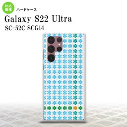 SC-52C SCG14 Galaxy S22 Ultra スマホケース 背面ケース ハードケース 花十時 青 メンズ レディース nk-s22ul-1355