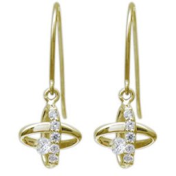 ダイヤモンド ピアス 宇宙 星 惑星 ピアス フックピアス 10金