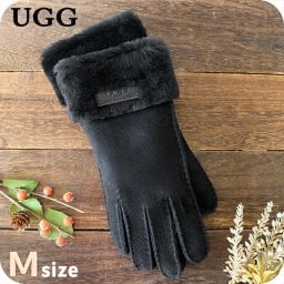 アグ 手袋 レディース ブランド UGG TURN CUFF GLOVE Mサイズ ロゴ 17369 Black 小物
