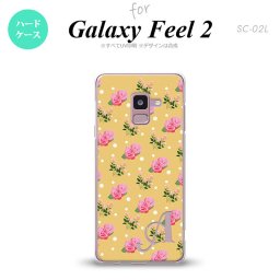 Galaxy Feel 2 ギャラクシー フィール 2 SC-02L スマホケース カバー ハードケース 花柄・バラ 黄(B) イニシャル 対応 nk-sc02l-243i[スマホ,スマホケース,スマホカバー,ケース,カバー,ジャケット]