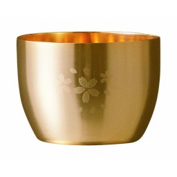 【ギフト対応無料】金の贅「桜」 ステンレスぐい呑み 100ml 日本製 ※送料無料(北海道・沖縄は除く)