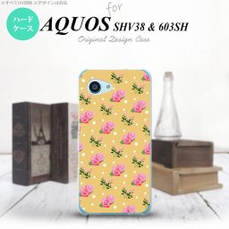 【SHV38】【スマホケース/スマホカバー】【アクオス セリエ ミニ】SHV38 スマホケース AQUOS SERIE mini SHV38 カバー アクオス セリエ ミニ 花柄・バラ 黄(B) nk-shv38-243【メール便送料無料】