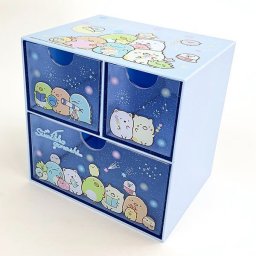 すみっコぐらし キャラチェスト ブルー 小物入れ キッズ 引き出し チェスト