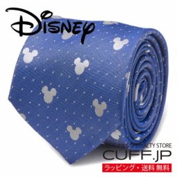 Disney ミッキーマウス ブルー ピンドット ネクタイ プレゼント ギフト父 彼氏 夫 結婚祝い 誕生日