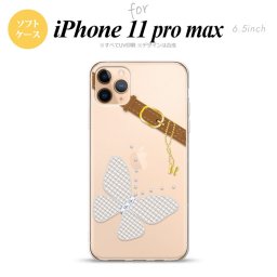 iPhone11ProMax iPhone11pro max スマホケース ソフトケース バタフライ 蝶 F クリア メンズ レディース nk-i11pm-tp323