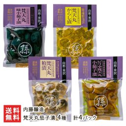 梵天丸茄子漬 4種 計4パック【送料無料】