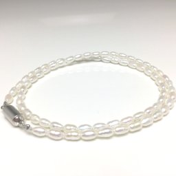 真珠 ネックレス パール 淡水真珠 3.5-4.0mm ホワイト マグネット 73580 イソワパール